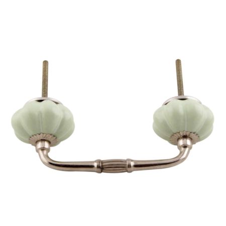 Light Green With White Line Melon Ceramic Bridge Handle